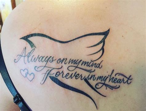 Simple memorial tattoos husband